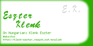 eszter klenk business card